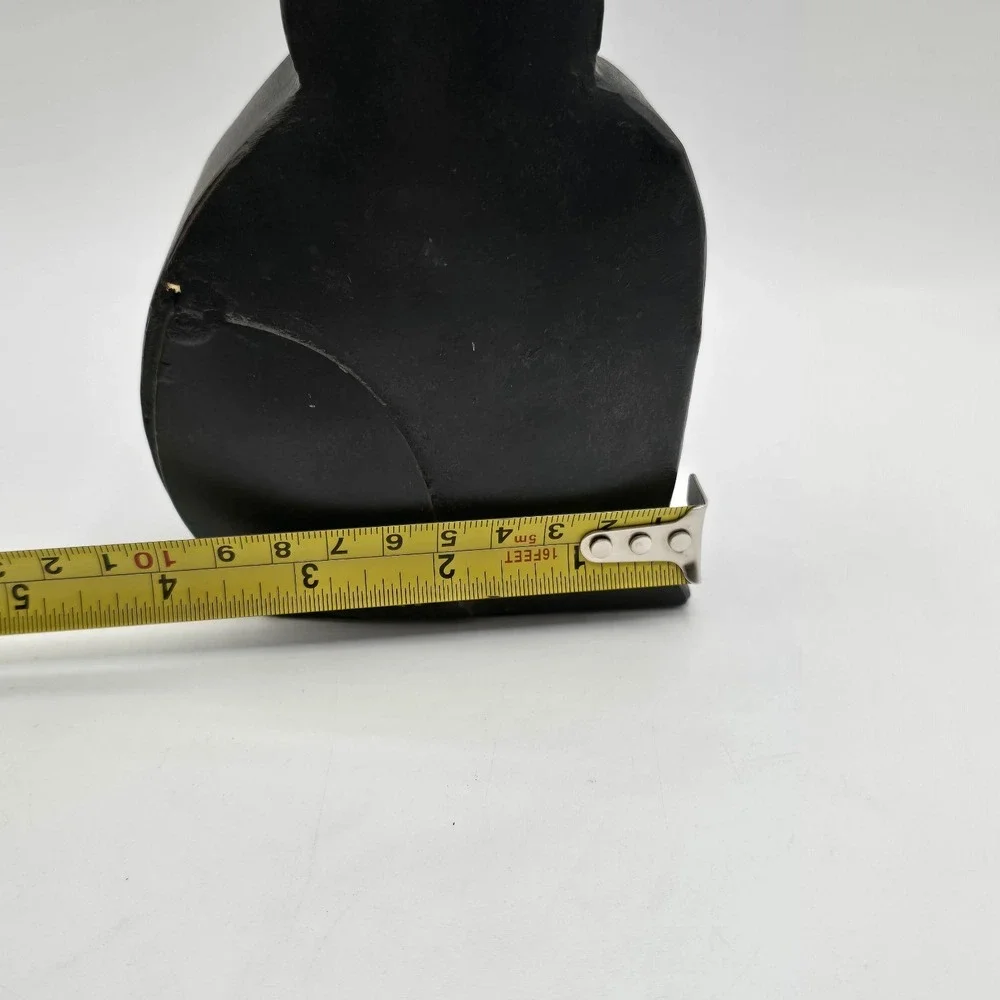VTG Metal Iron Folk Art Cat Candlestick Holder Black Gold Cottagecore Halloween